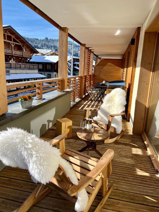 Appartement De Standing Plein Centre Station, 50M Des Pistes Les Gets Eksteriør bilde